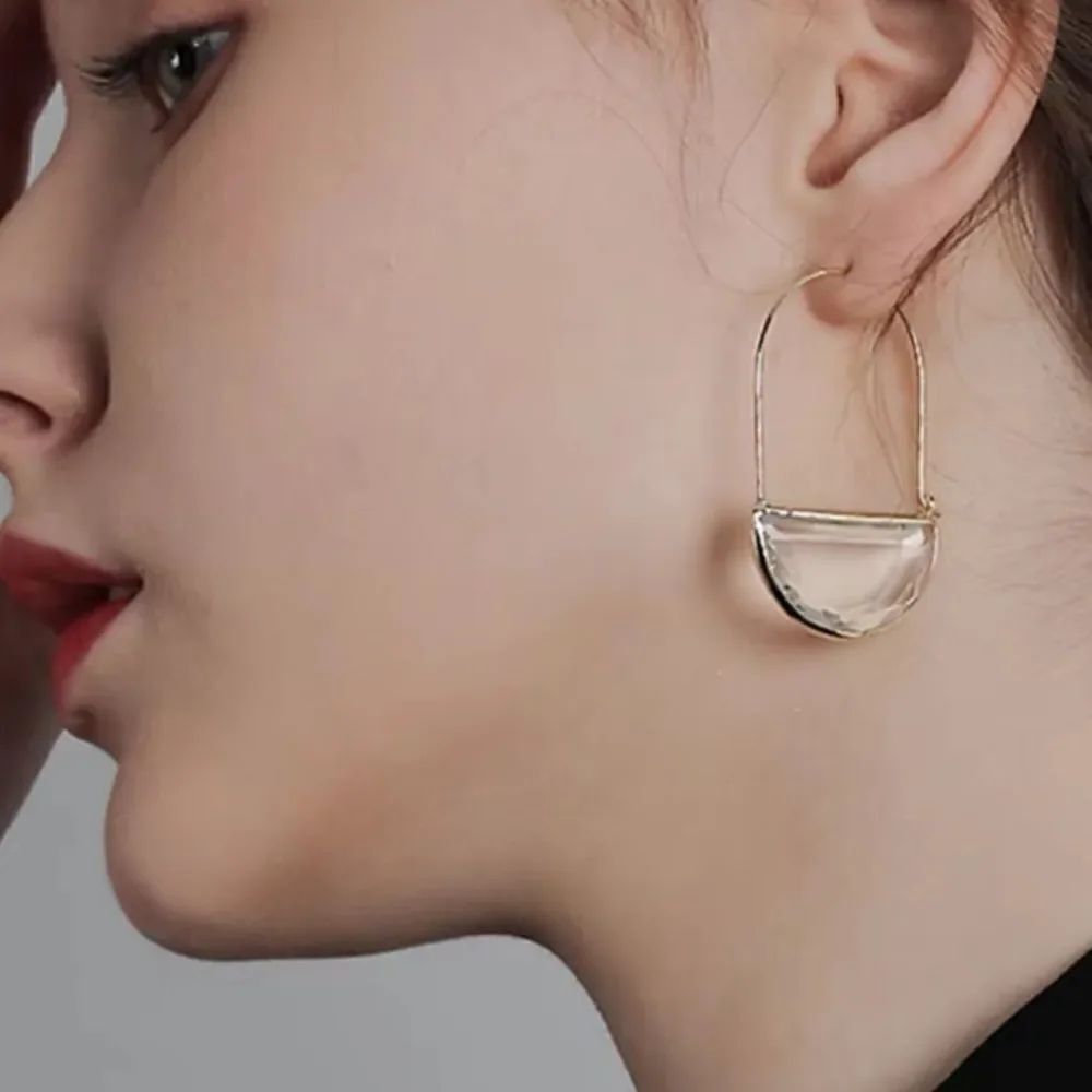 Clear hoop earrings A223